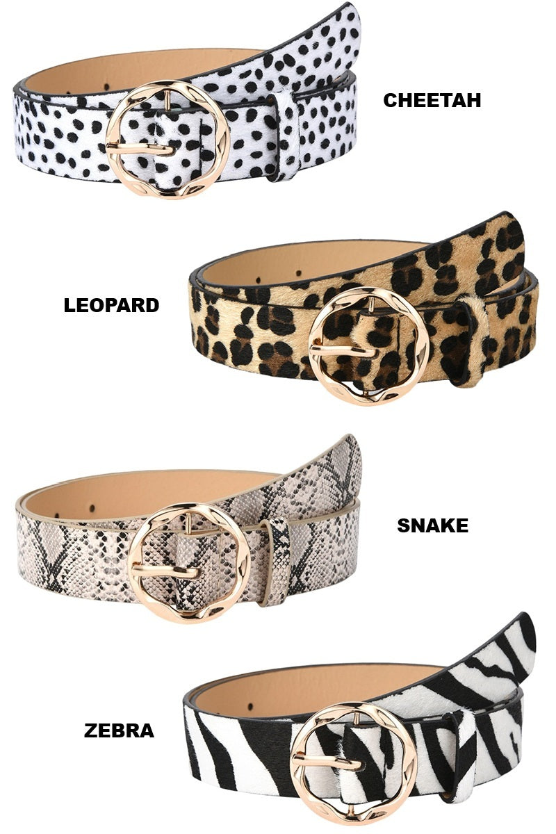 Animal Print Belt - 4 Color Options