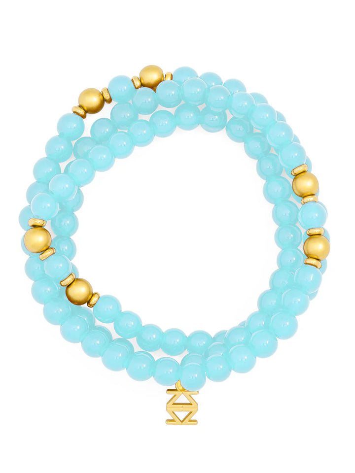 2-in-1 Embellished Glassbead Wrap Bracelet Jewelry - 3 Color Options