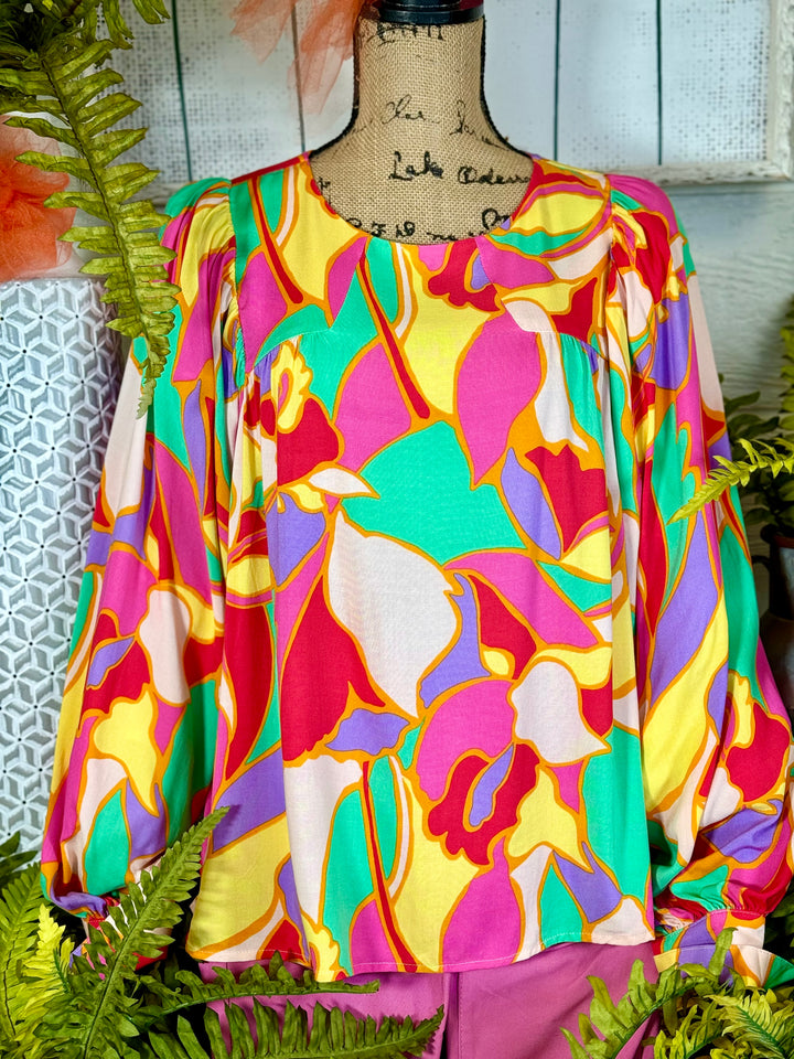 Abstract Printed  Blouse