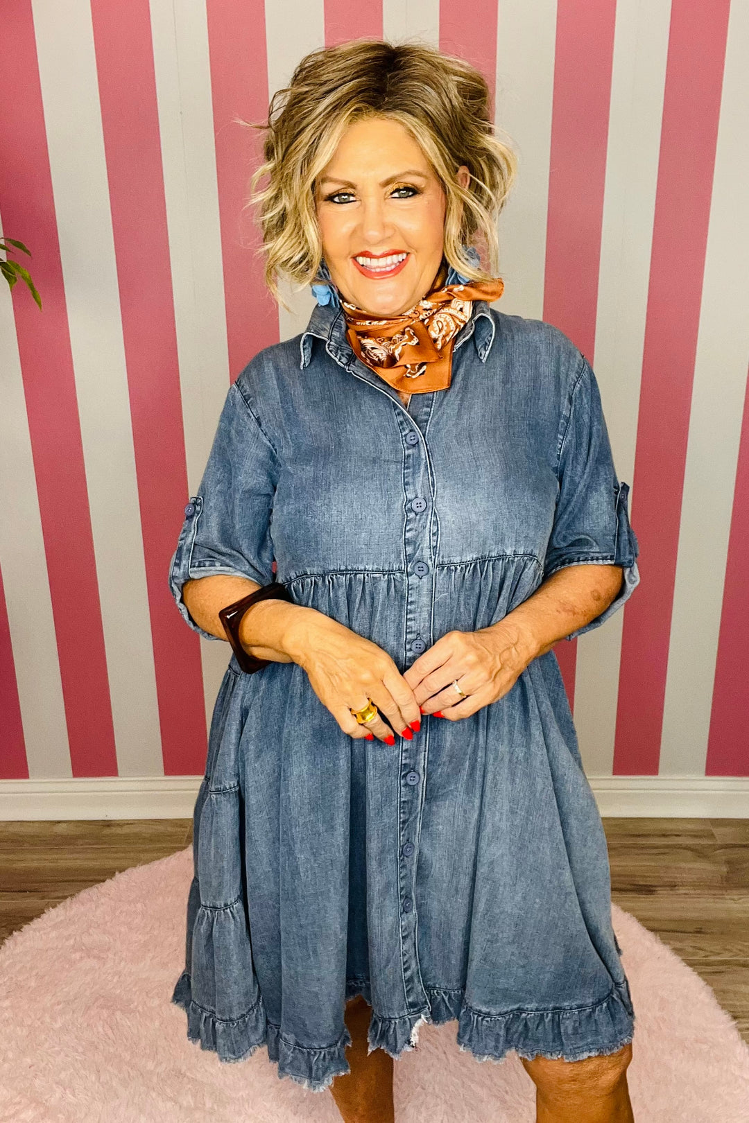 Flowy Chambray Dress