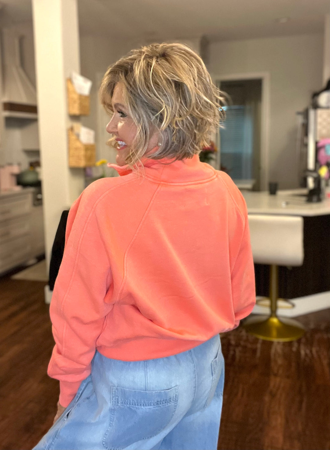 Funnel Neck Quarter Zip-2 color options
