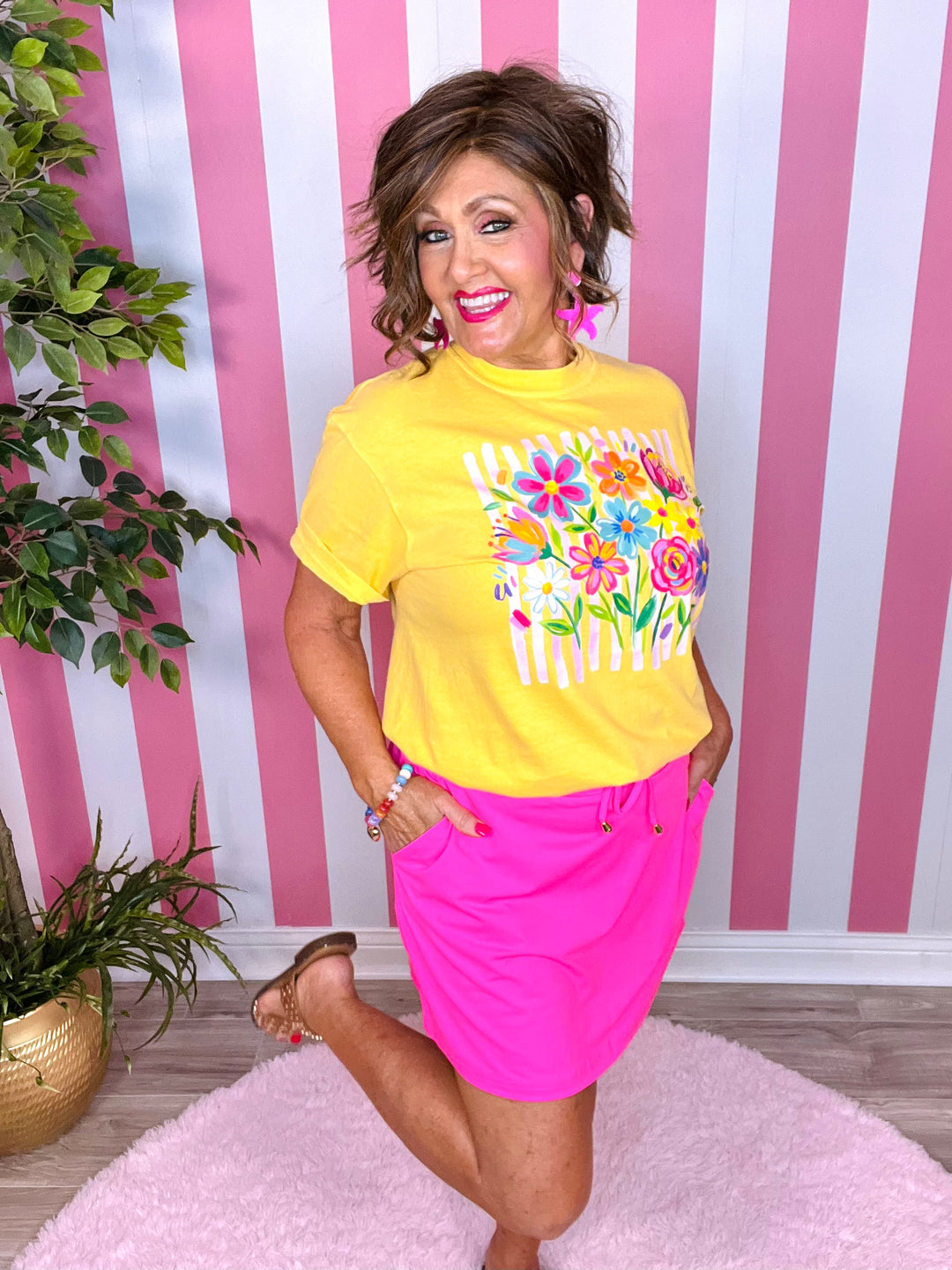 Neon Pink Skort
