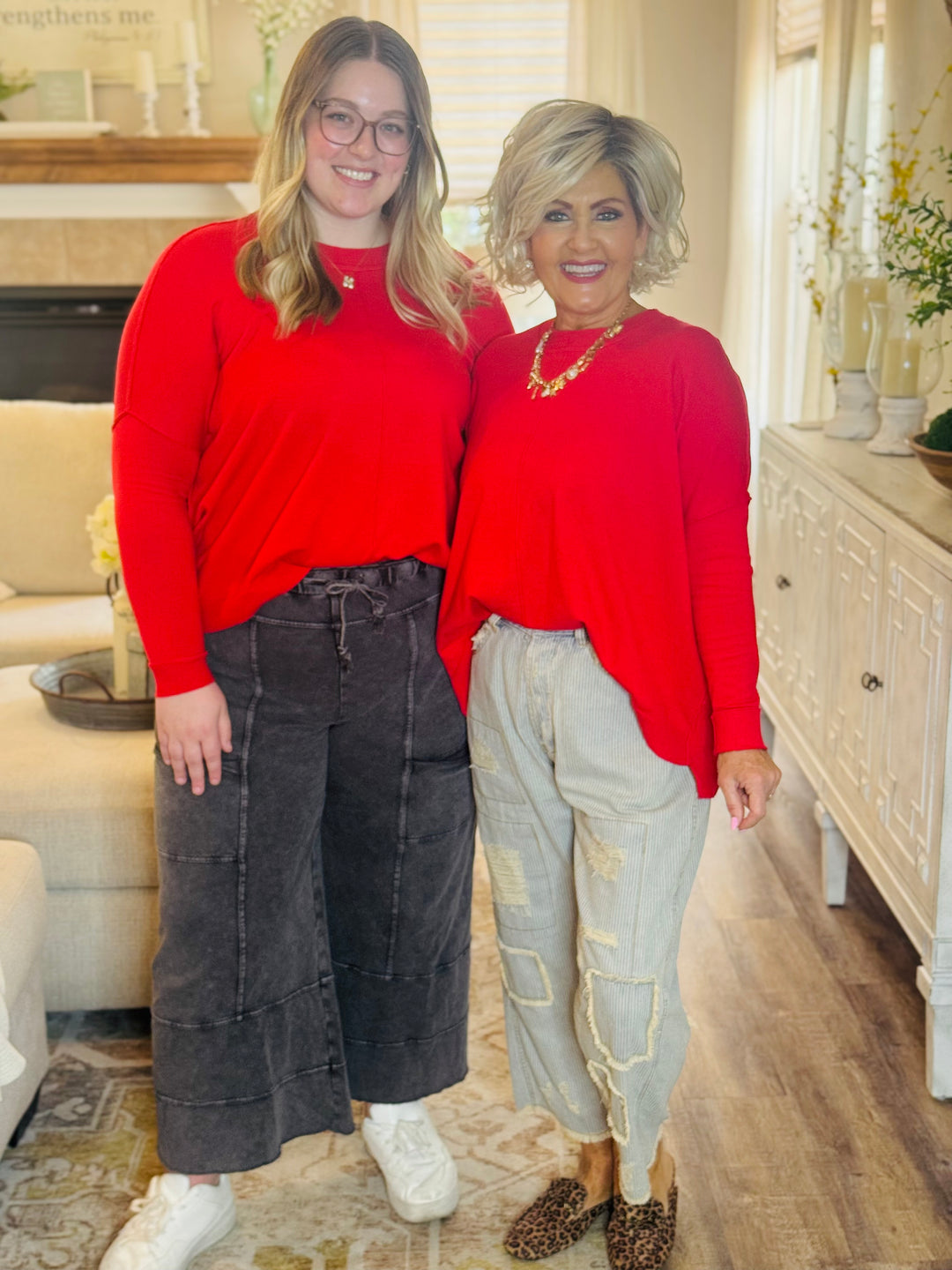 Long Sleeve Sweater w/Exposed Seams - 2 Color Options