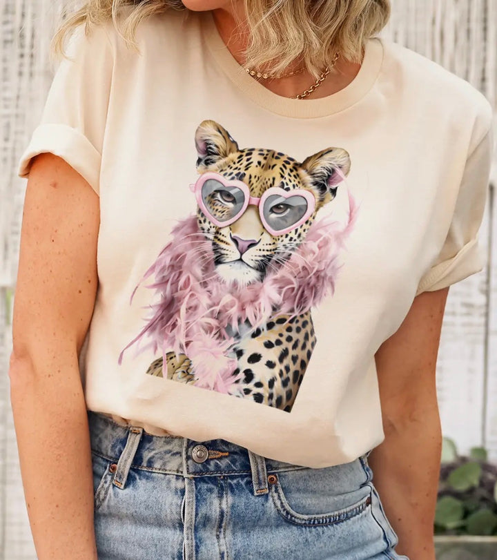Cheetah Boa with Rhinestones