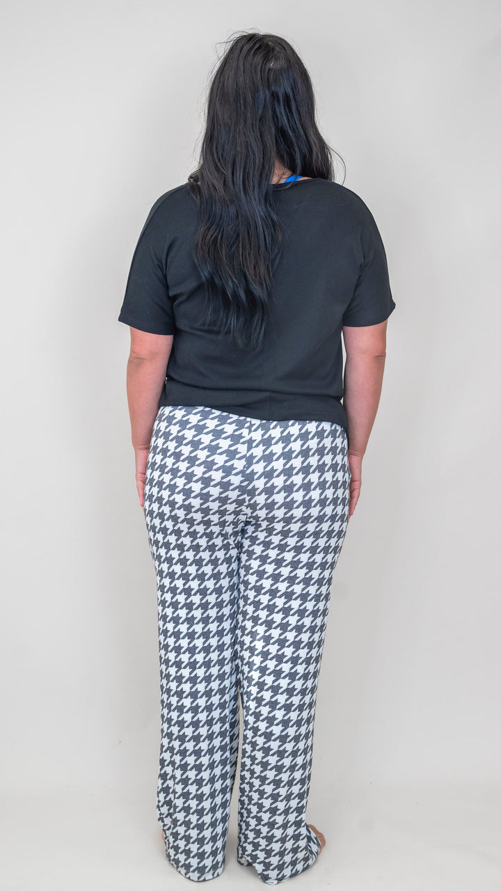 Black Houndstooth Pajama Pant Set by Salty Wave (TOP & BOTTOM)  *DEAL*