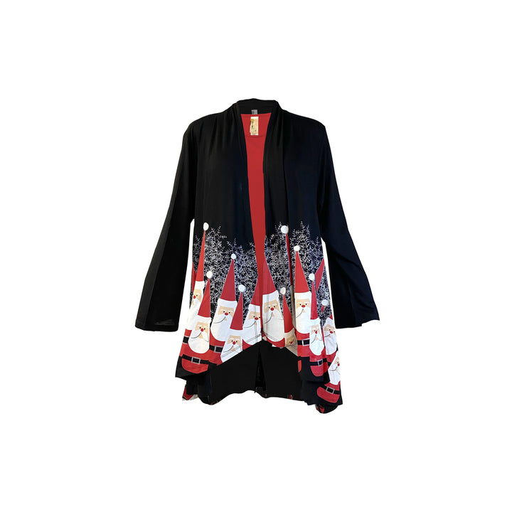 Black Bowling Pin Santa Kimono - Small Through Extended Sizes