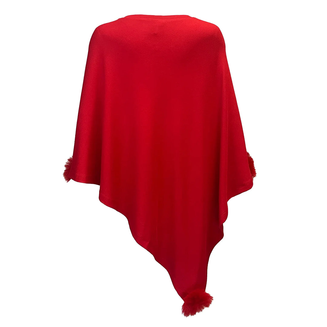 Red Bowling Pin Santa Poncho - ONE SIZE