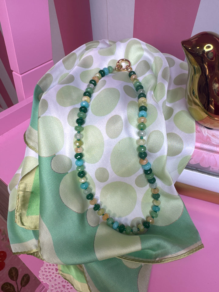 Glass Bead Necklace-3 Color Options