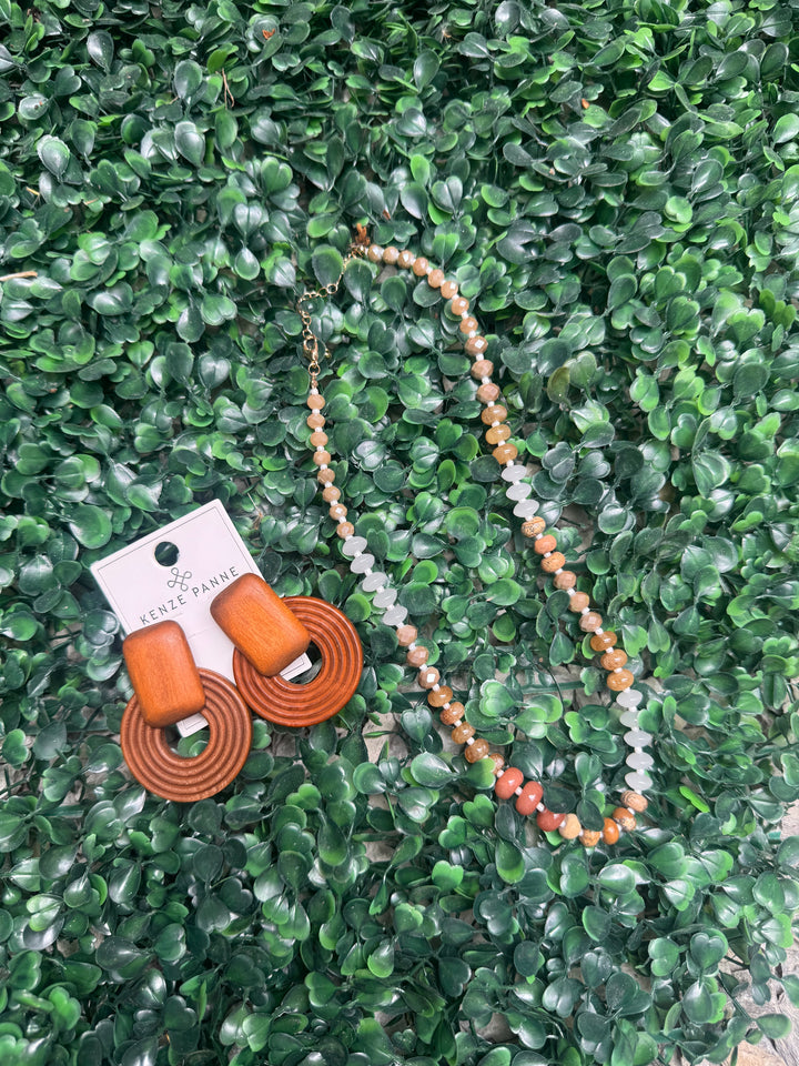 Glass Bead Necklace-3 Color Options