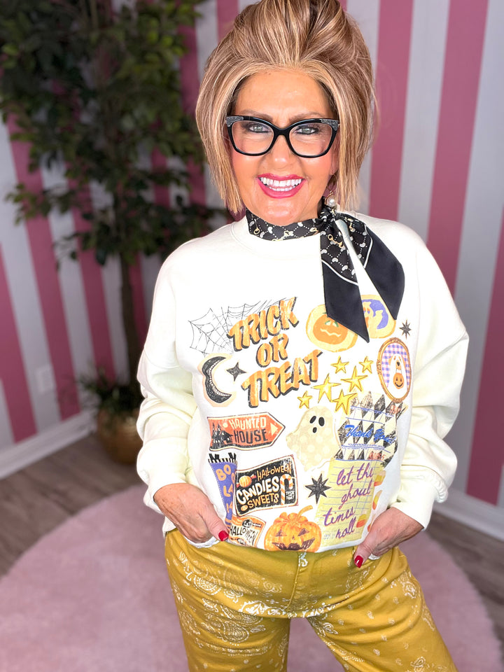 Vintage Halloween Collage Sweatshirt