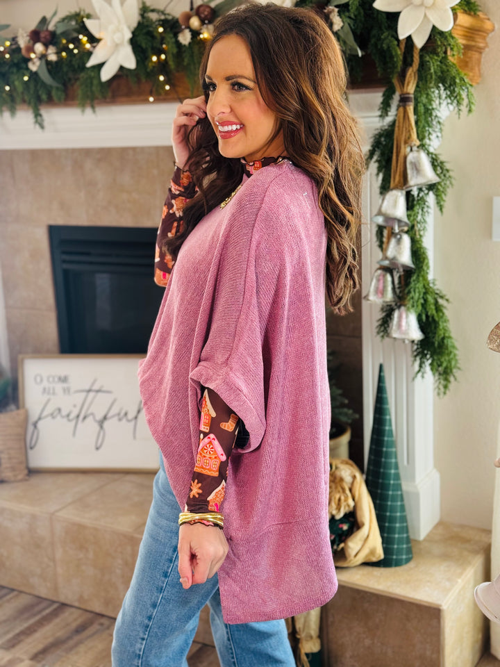 Sweater Poncho Top - 2 Color Options