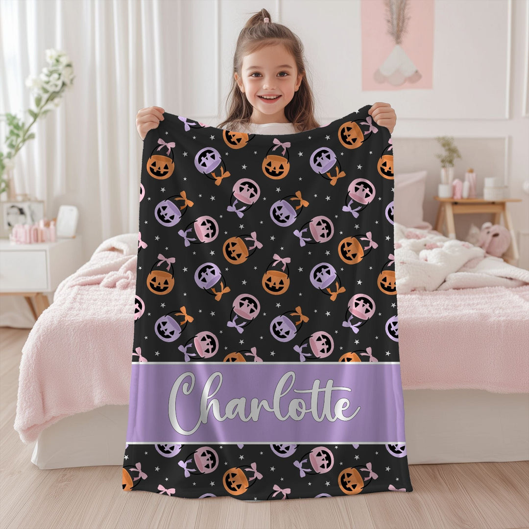 Halloween  Bow Bucket Blanket