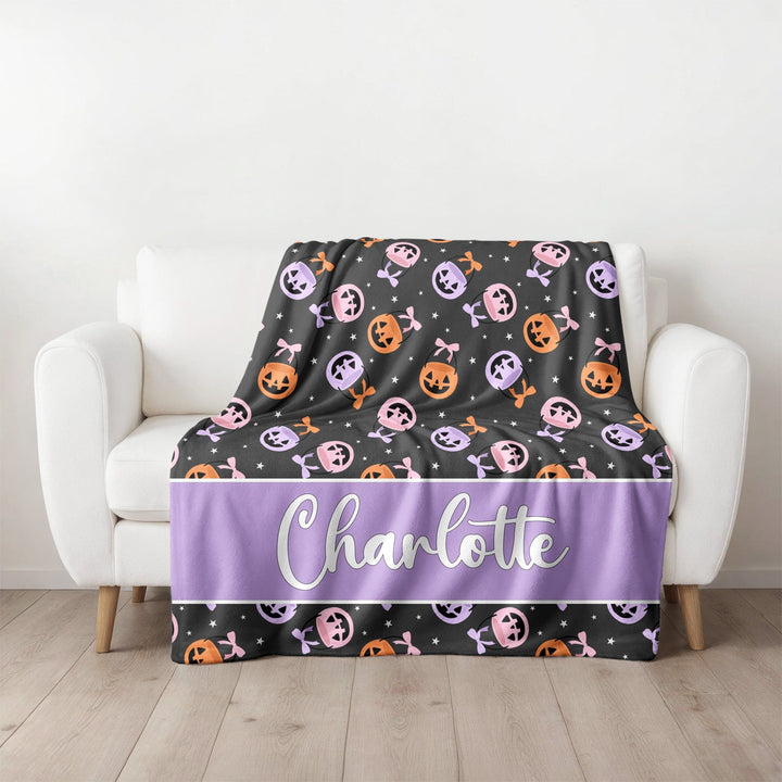 Halloween  Bow Bucket Blanket