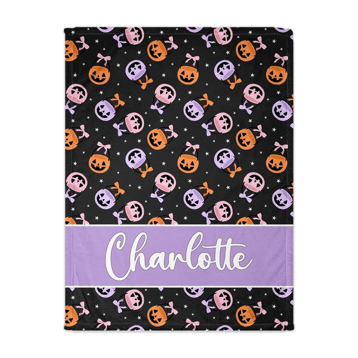 Halloween  Bow Bucket Blanket