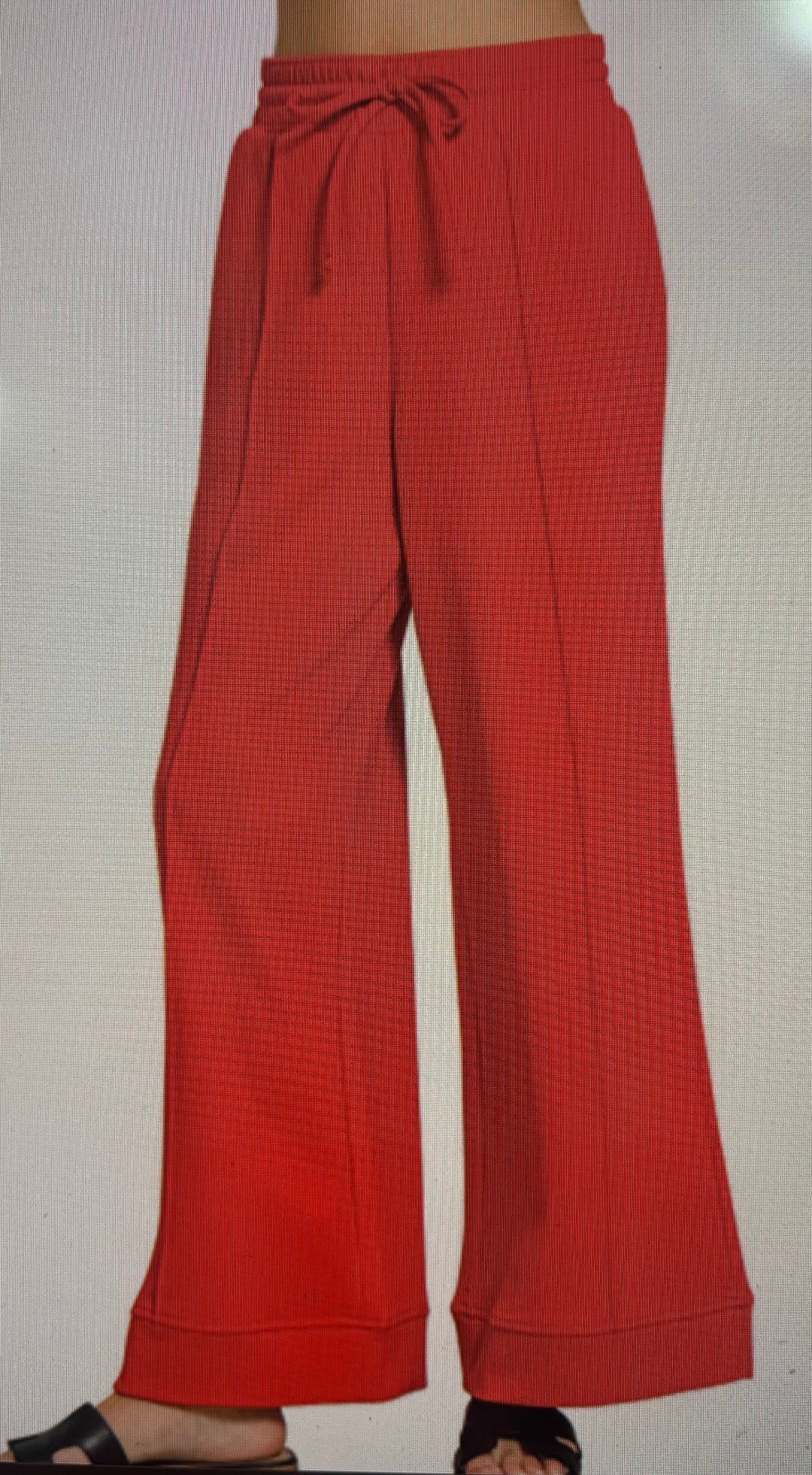 Scuba Wide Leg Joggers-Ruby