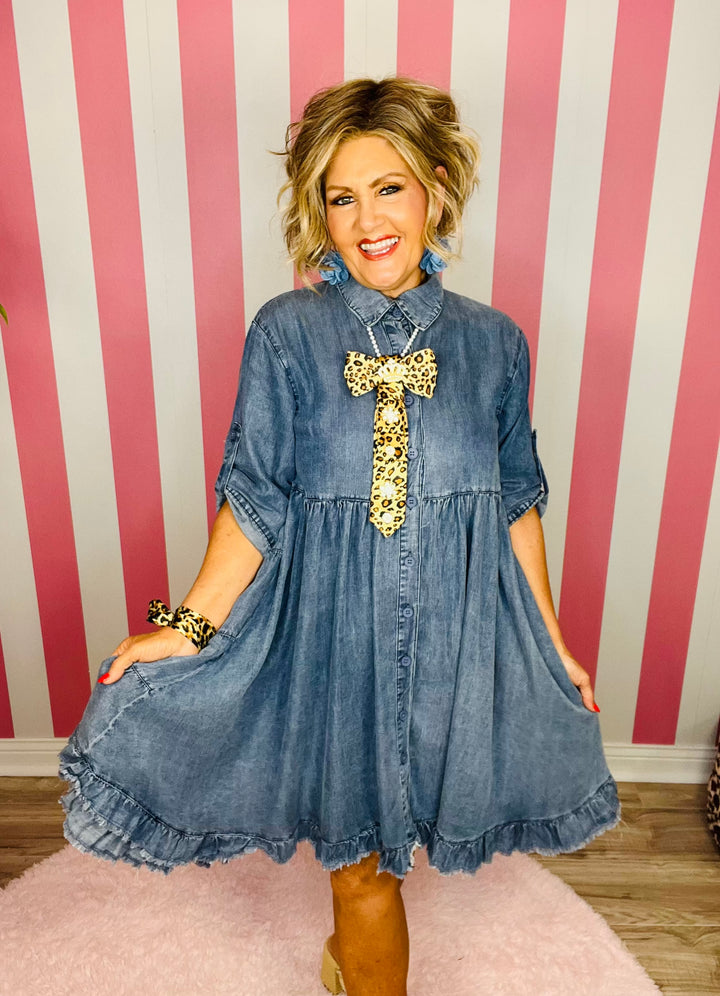 Flowy Chambray Dress