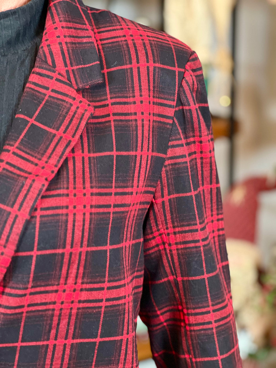 Plaid Perfection Blazer - Available S-3X