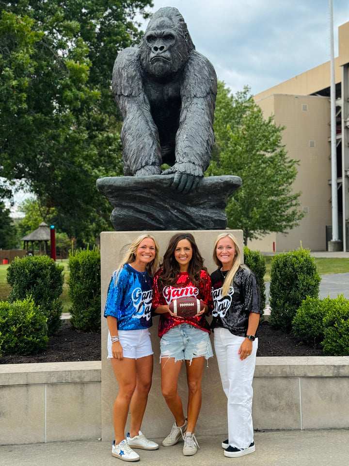 Sequin Game Day Top - 3 Color Options