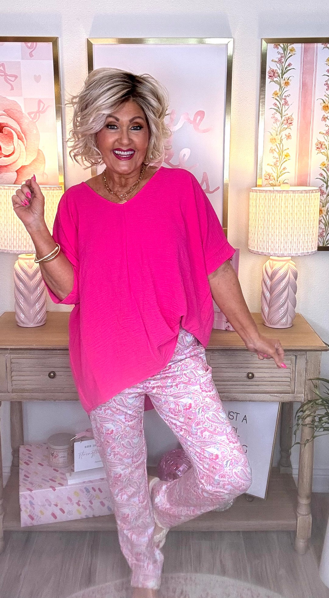 SALE: Pink Patterned Pants