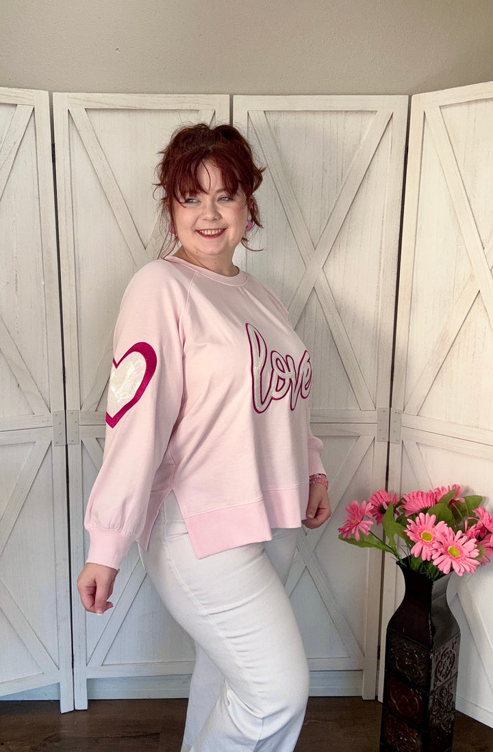 Pink Katie Love Sweatshirt - Small Through Extended Sizes