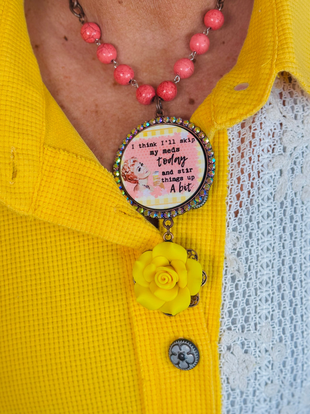 Pineapple Oversized Crochet Lace Mix Button-Up