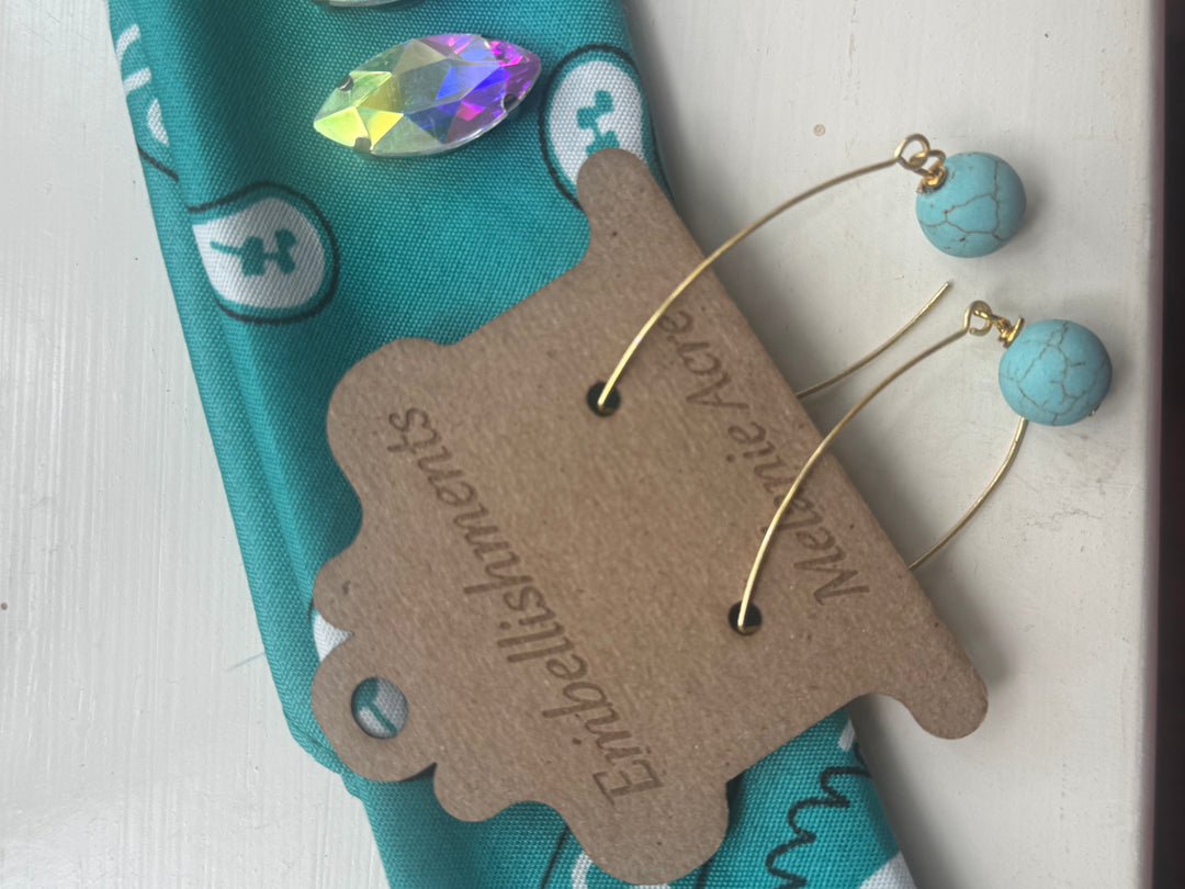 Turquoise Ball Earrings