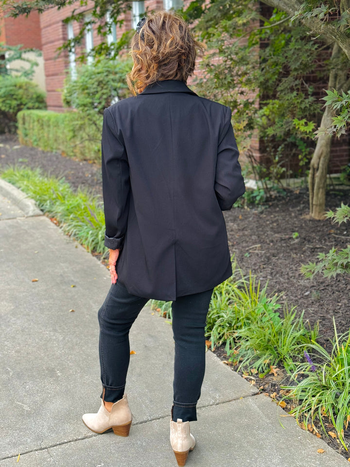 Black Boyfriend Blazer - Small Through Extended Sizes