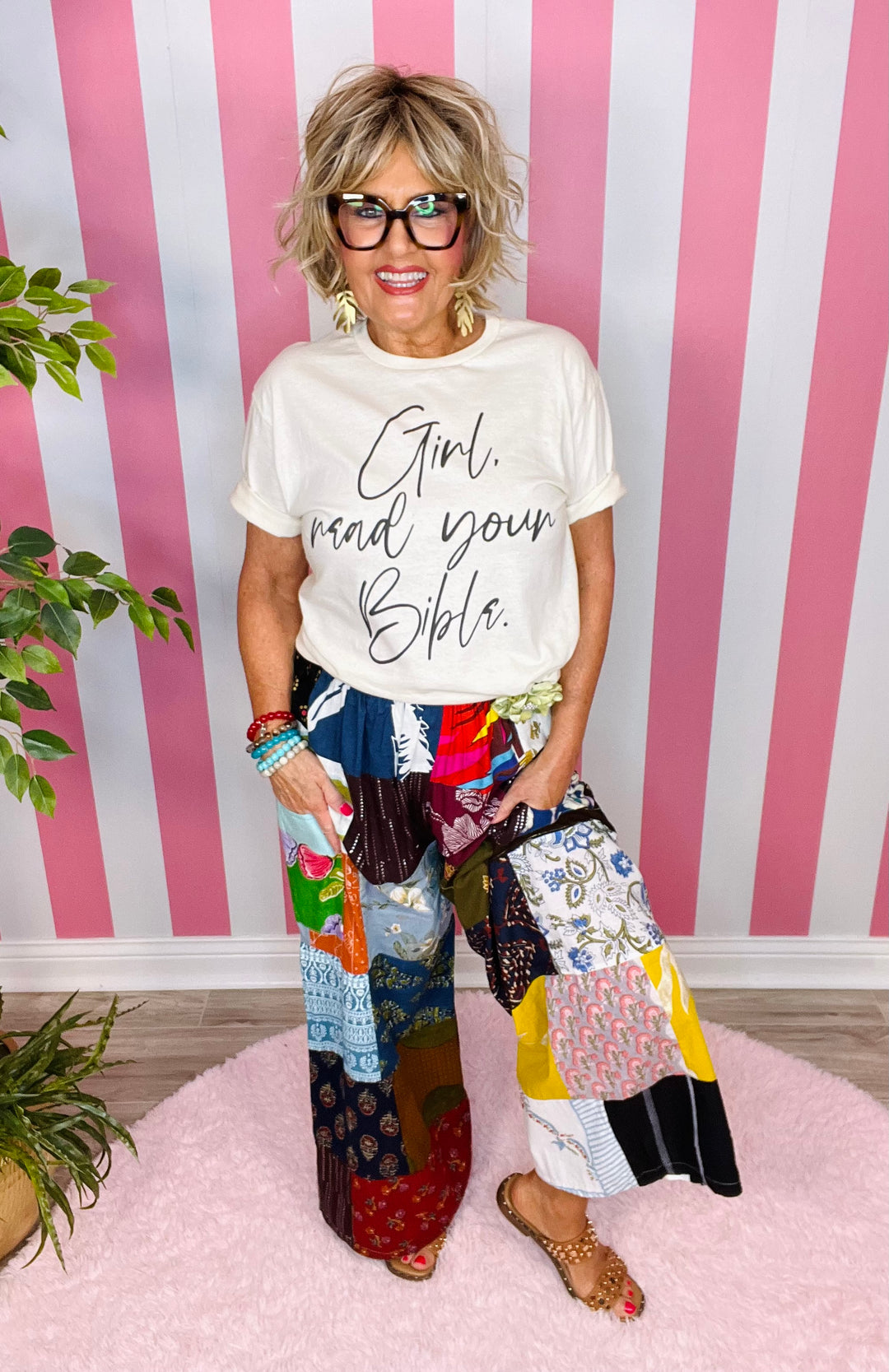 Patchwork Pants-One Size