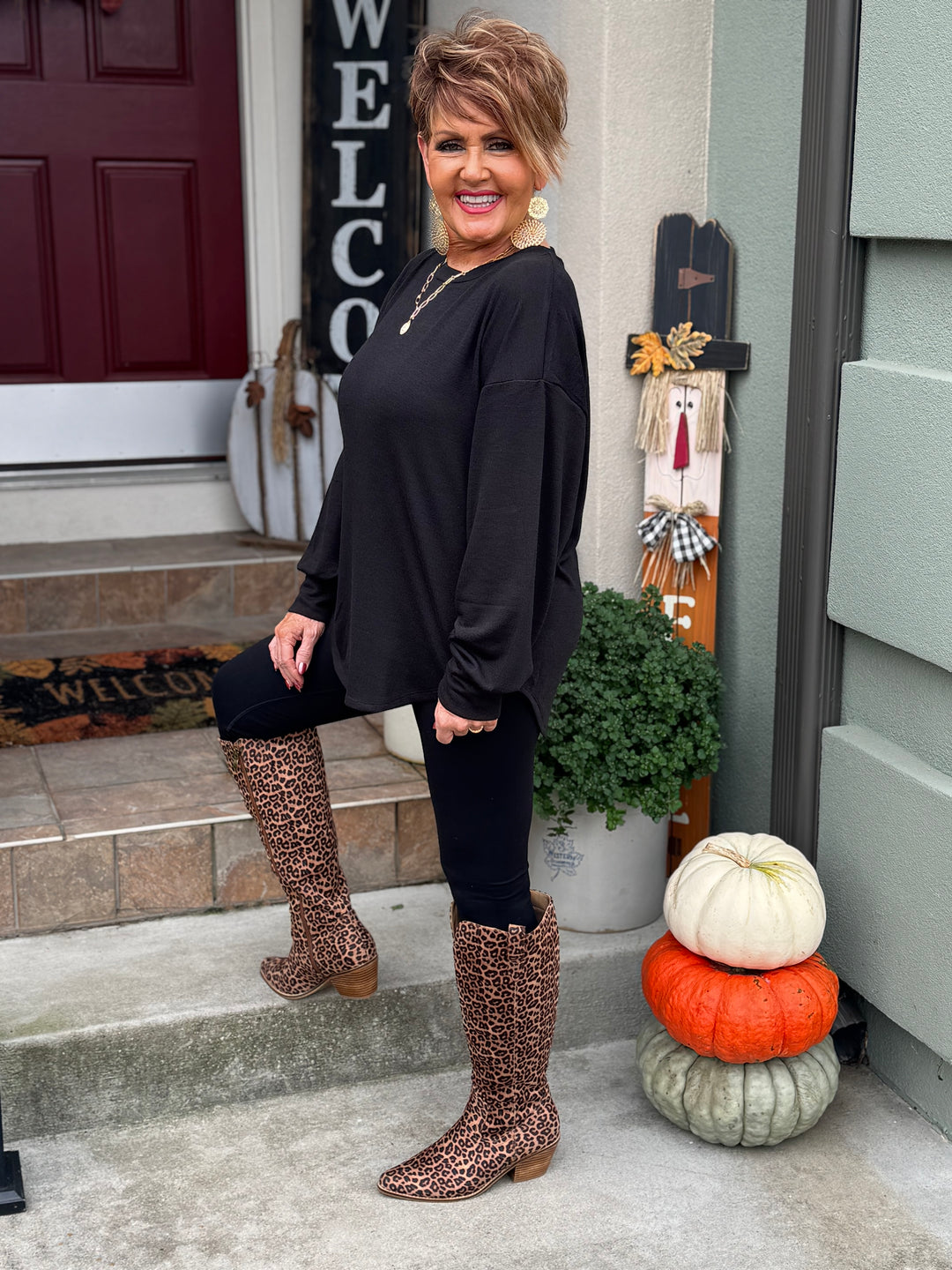 Animal Print Tall Boot