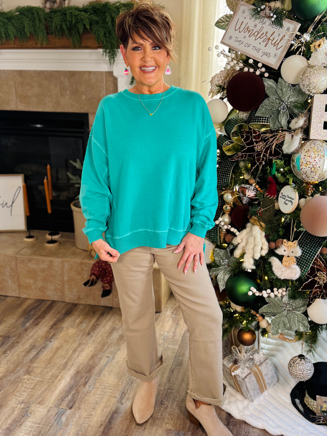 French Terry Washed Pullover - 7 Color Options