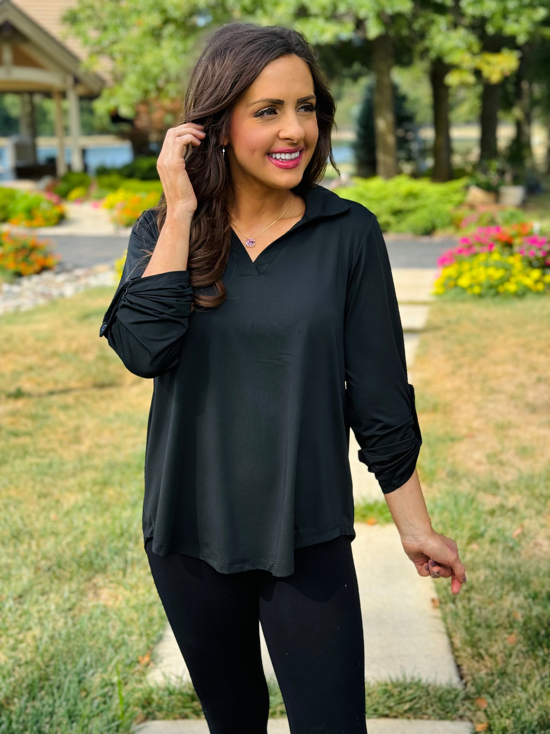 Black Blouse - Small Through Extended Sizes - Final Sale