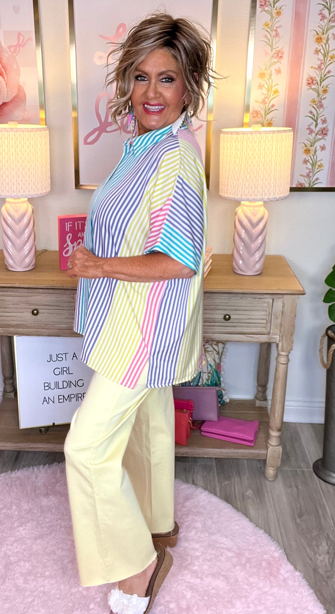 Wide Leg w/ Raw Hem-Sunshine fade