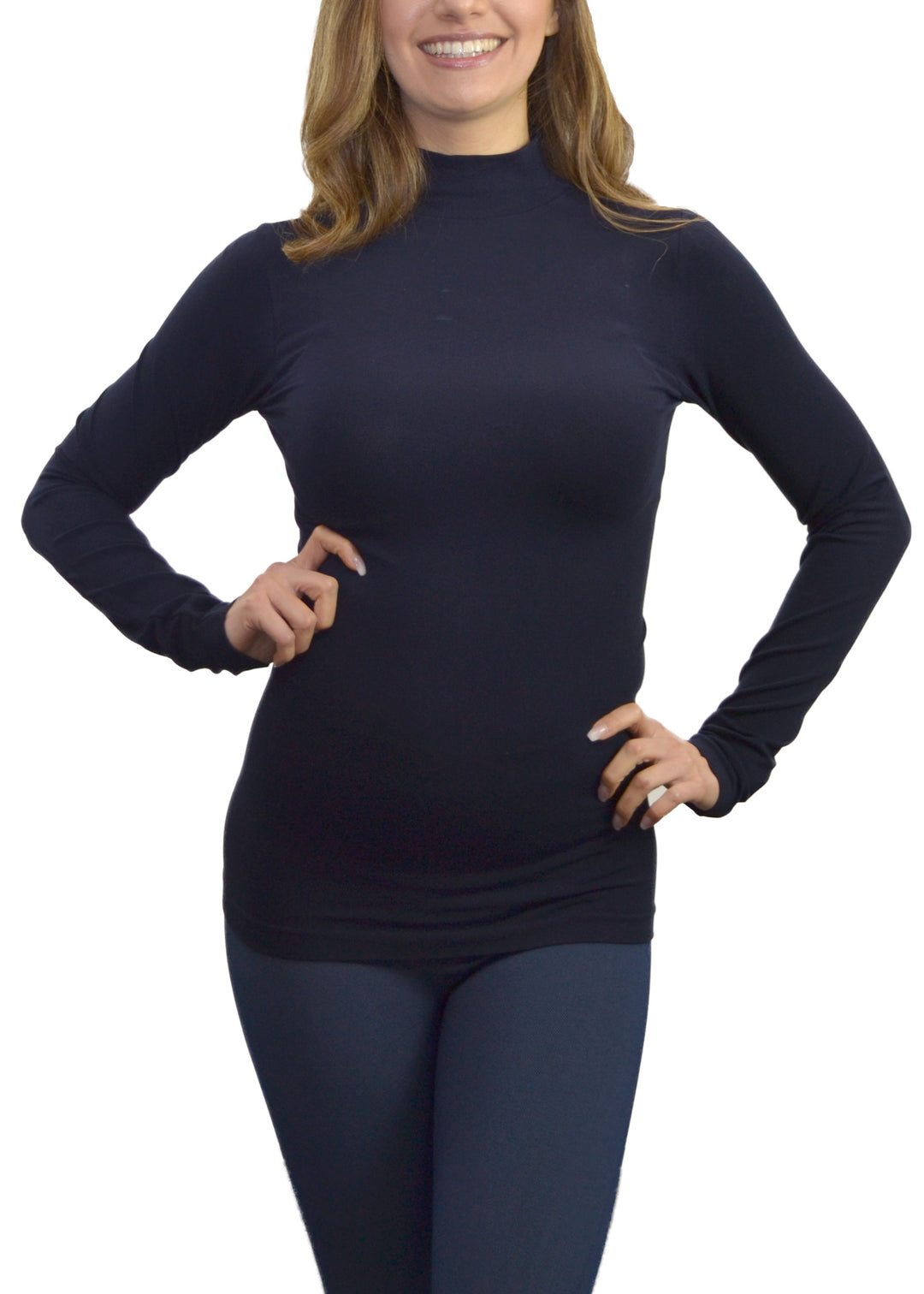 Long Sleeve Mock Neck