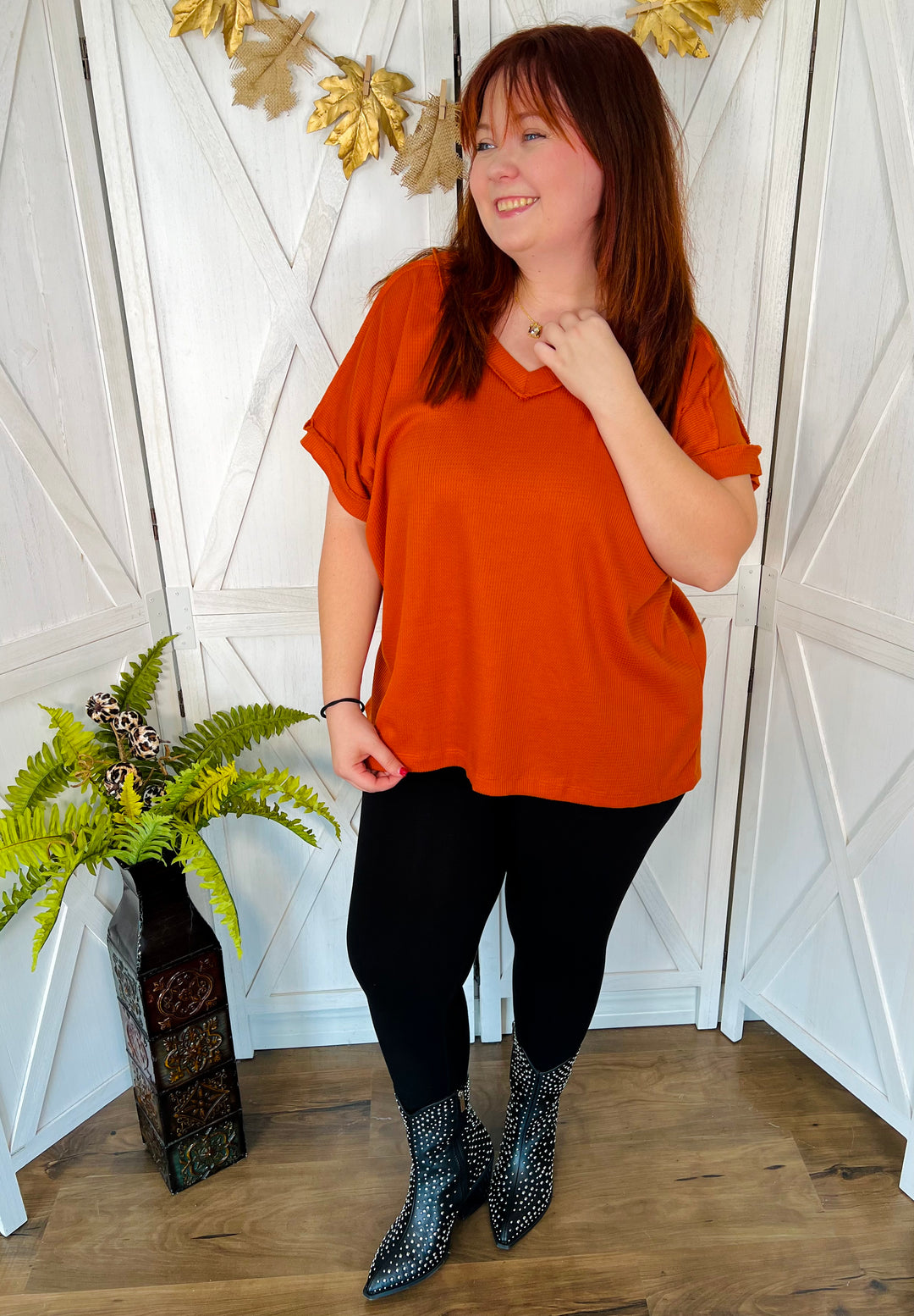 Lucy Waffle Knit Top - 3 Color Options - Small Through Extended Sizes