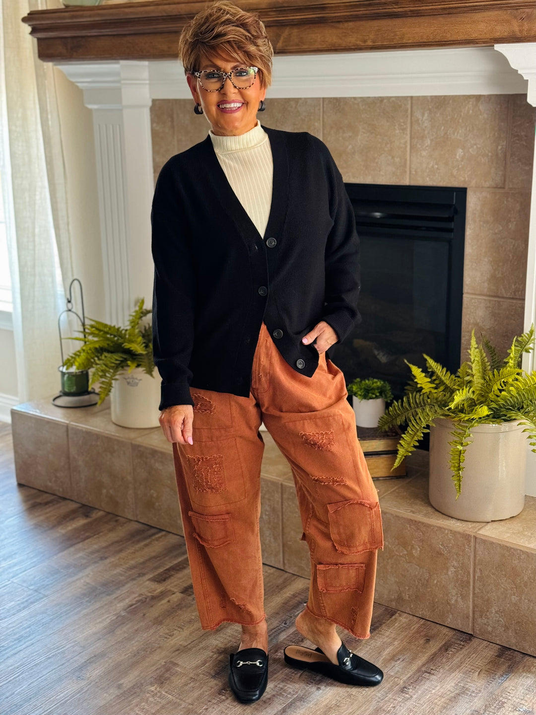 Drop Shoulder Sweater Cardigan - 5 Color Options