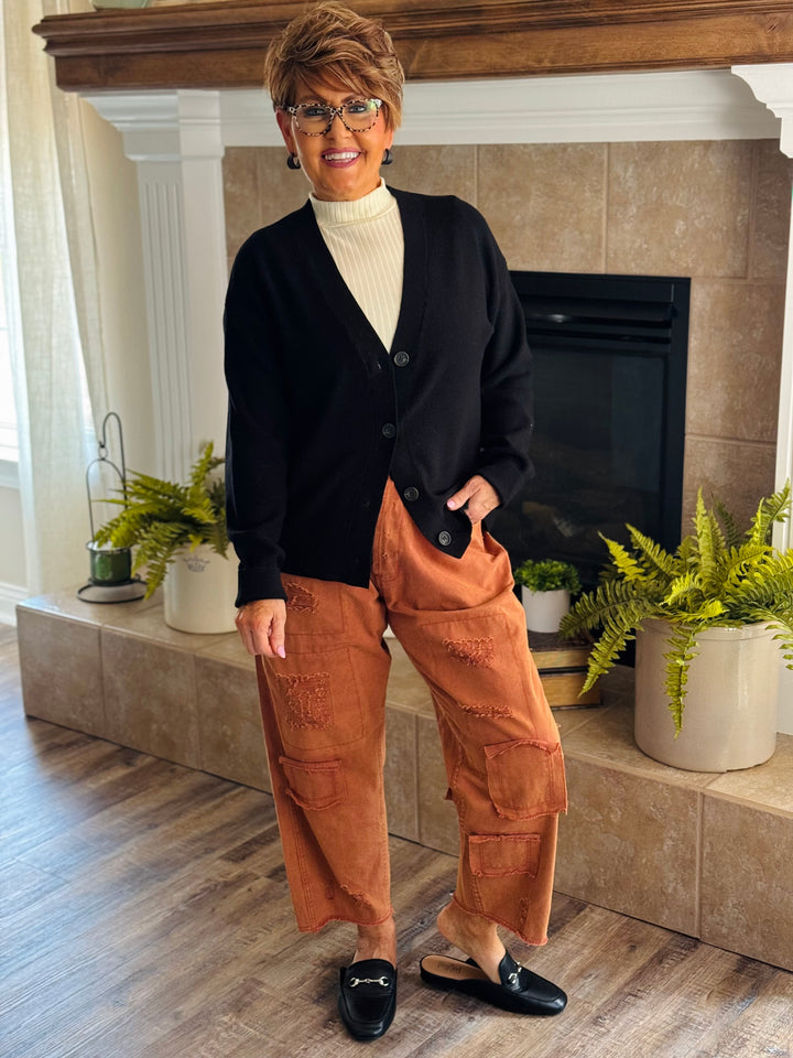 Drop Shoulder Sweater Cardigan - 5 Color Options