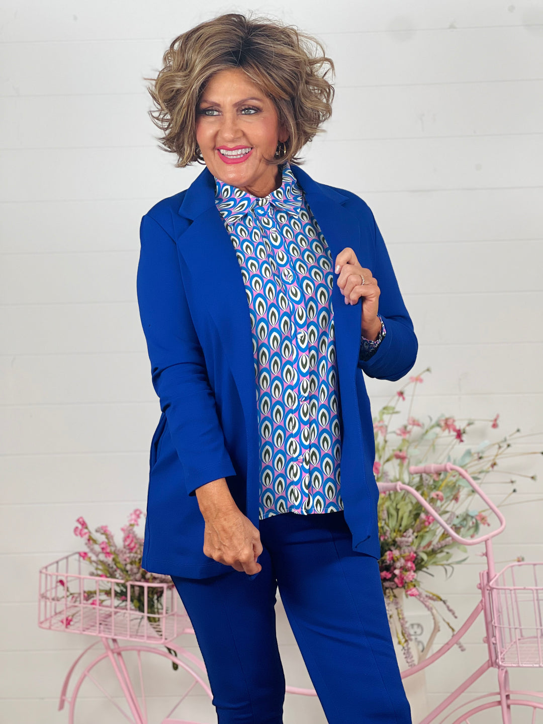 3/4 Sleeve Blazer - Available S - Extended Sizes - 5 Color Options