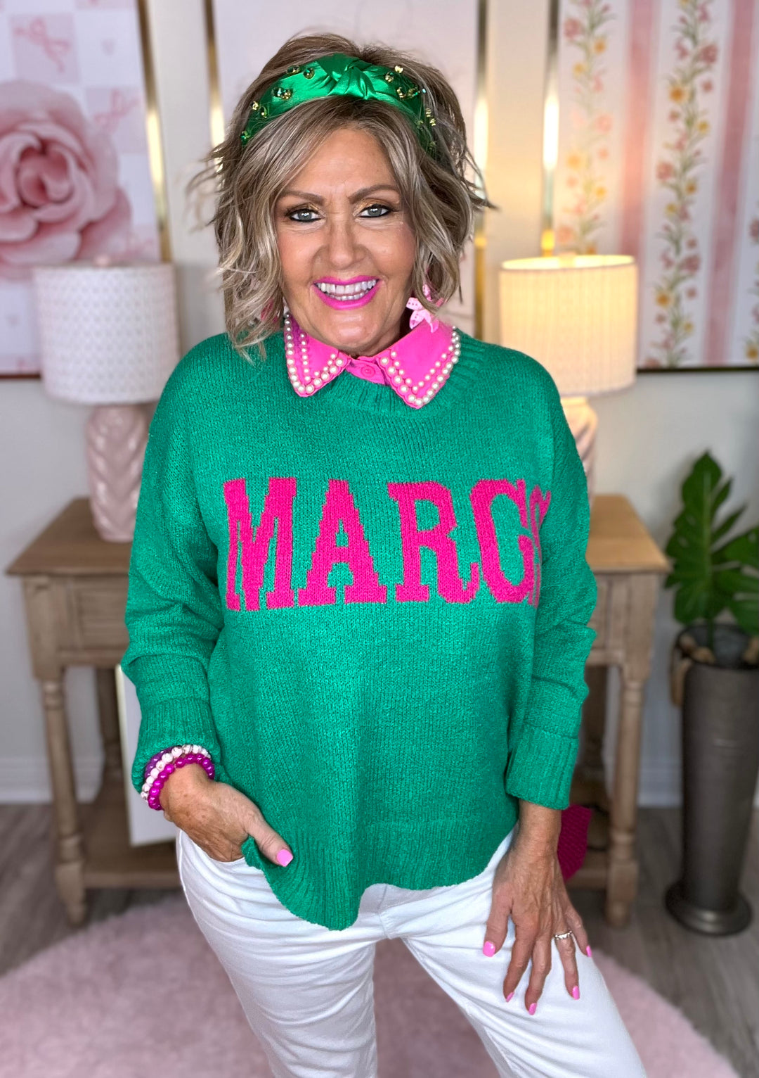 MARGS Green Lightweight Sweater