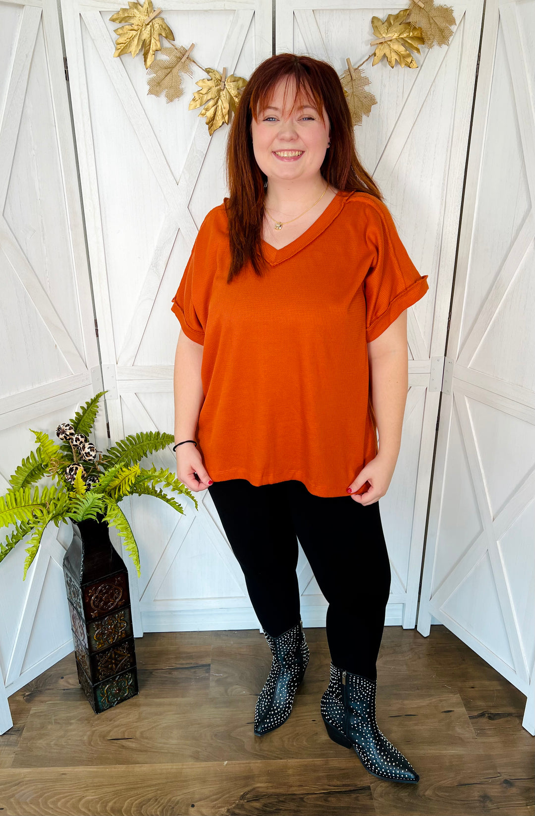 Lucy Waffle Knit Top - 3 Color Options - Small Through Extended Sizes