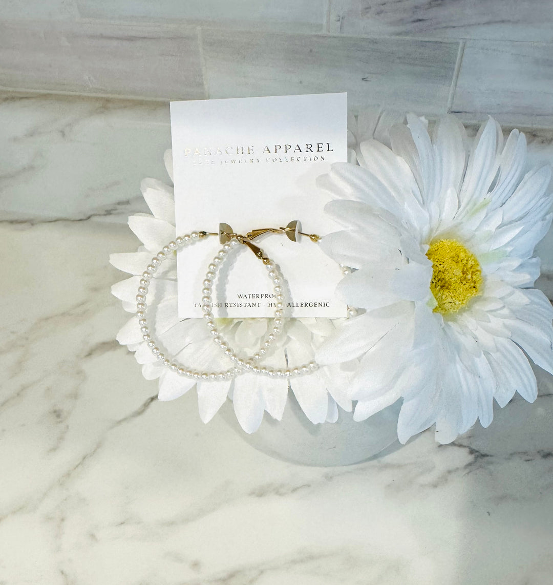 Pearl Hoop Earrings