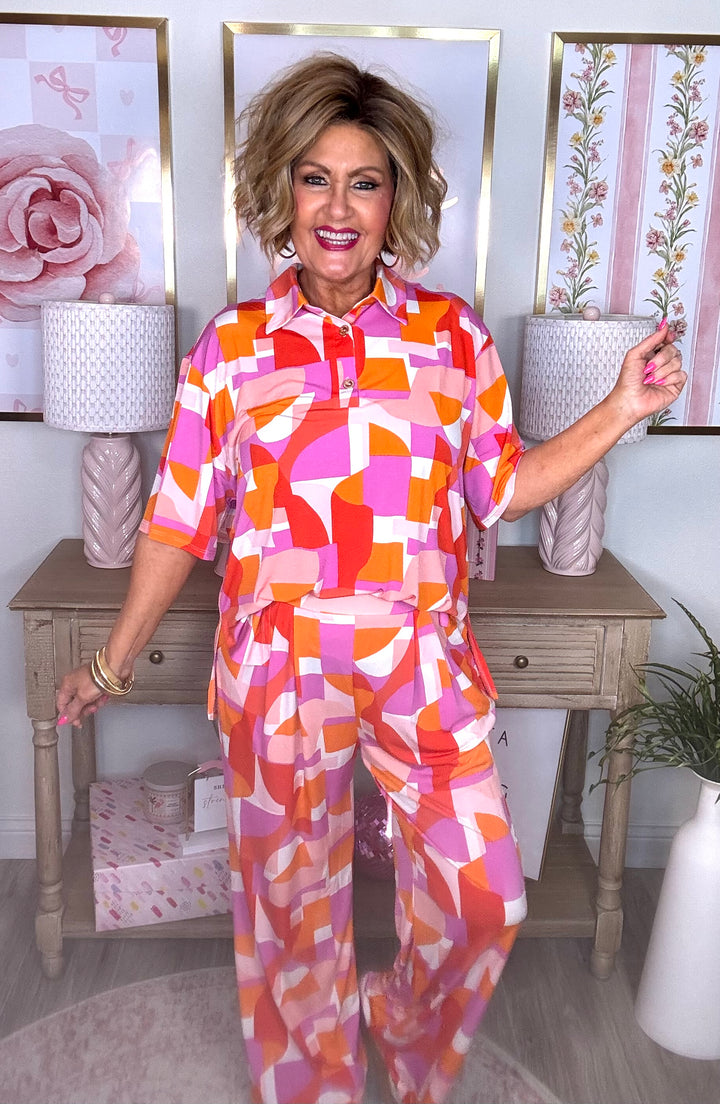 Red Pink Ocean Tide Set