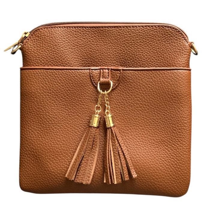 Crossbody w/Shoulder Strap & Tassel - 5 Color Options