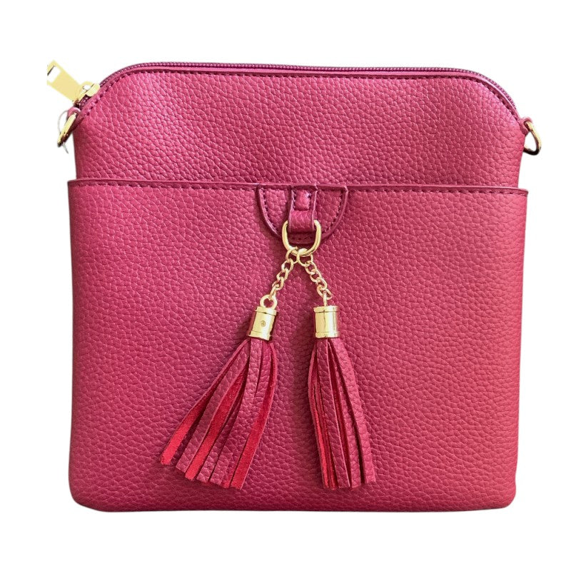 Crossbody w/Shoulder Strap & Tassel - 5 Color Options