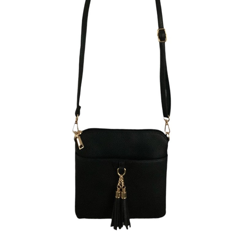 Crossbody w/Shoulder Strap & Tassel - 5 Color Options