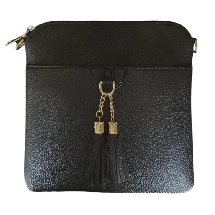 Crossbody w/Shoulder Strap & Tassel - 5 Color Options