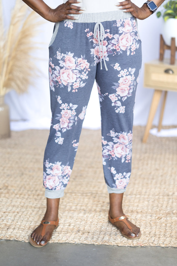 Floral Path Joggers