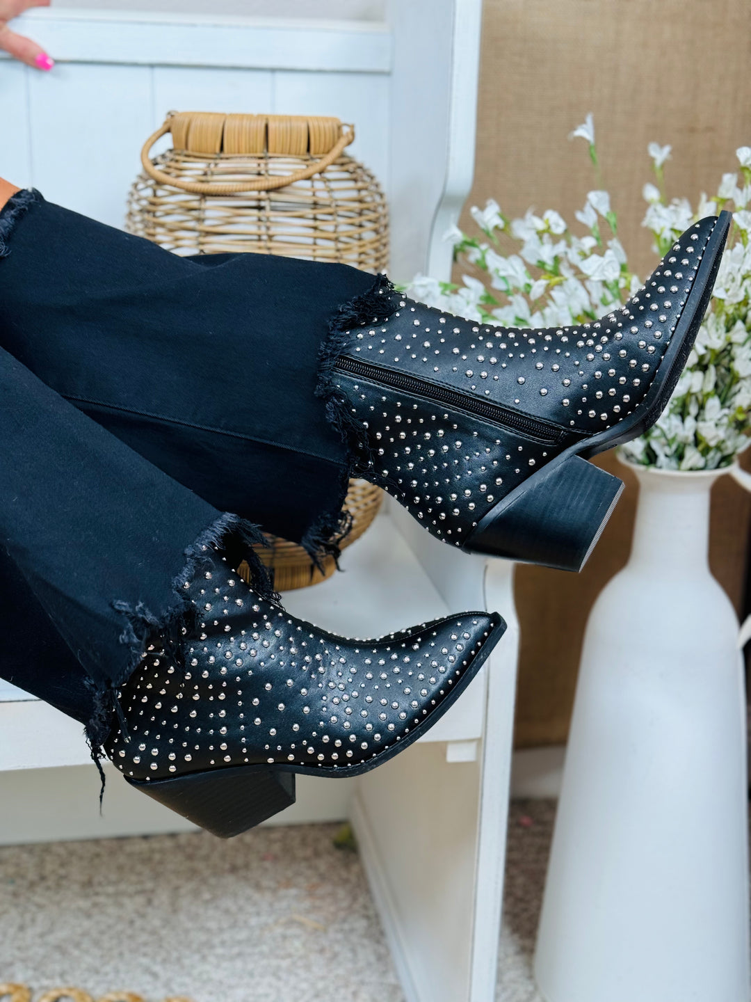 Studded Black Bootie - Final Sale