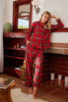 Red Checkered Pajama Set