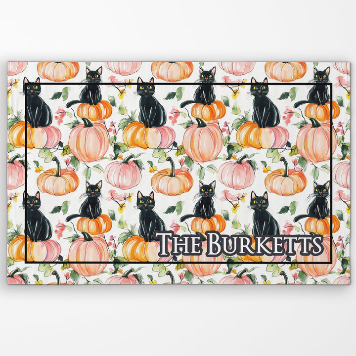 Black Cat Door Mat