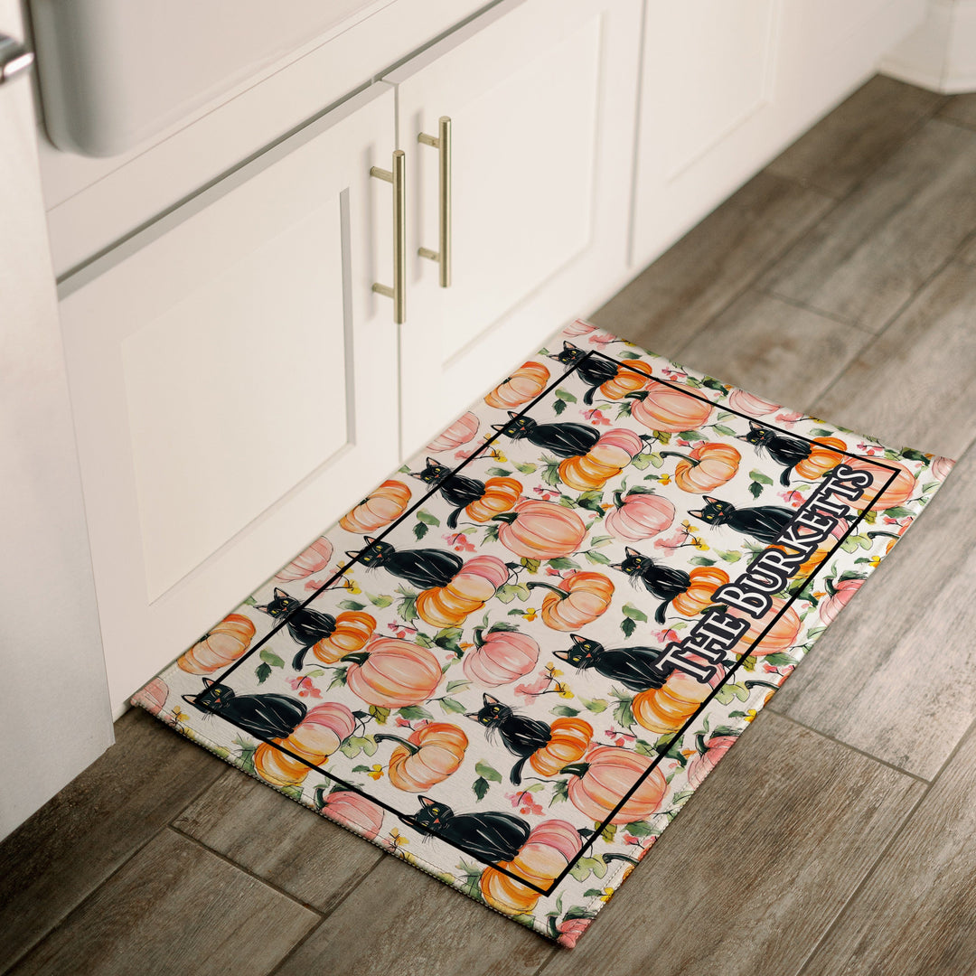 Black Cat Door Mat